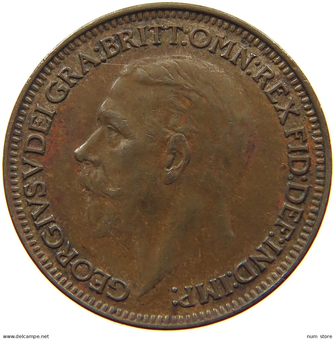 GREAT BRITAIN FARTHING 1928 George V. (1910-1936) #a093 0493 - B. 1 Farthing