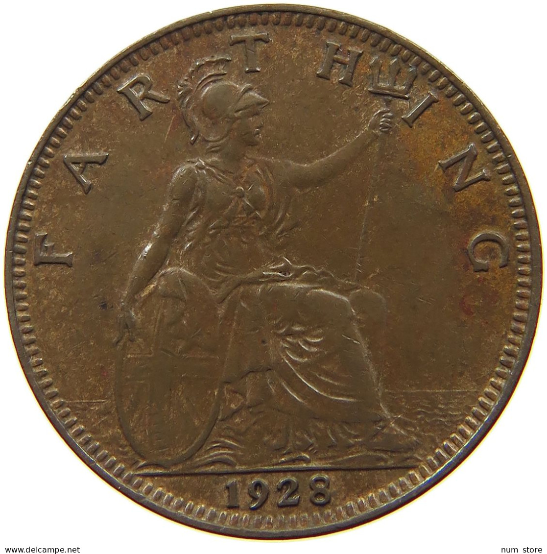 GREAT BRITAIN FARTHING 1928 George V. (1910-1936) #a093 0493 - B. 1 Farthing