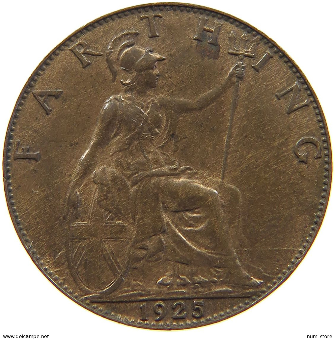 GREAT BRITAIN FARTHING 1925 George V. (1910-1936) #t158 0145 - B. 1 Farthing