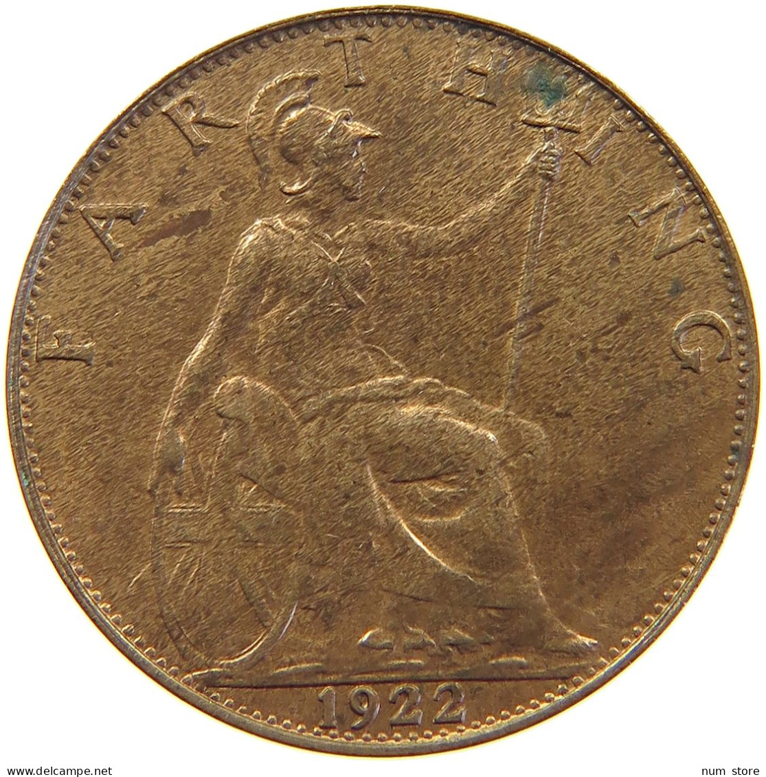 GREAT BRITAIN FARTHING 1922 George V. (1910-1936) #c063 0277 - B. 1 Farthing