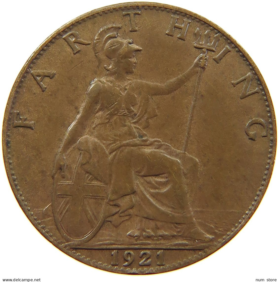 GREAT BRITAIN FARTHING 1921 George V. (1910-1936) #a011 1069 - B. 1 Farthing