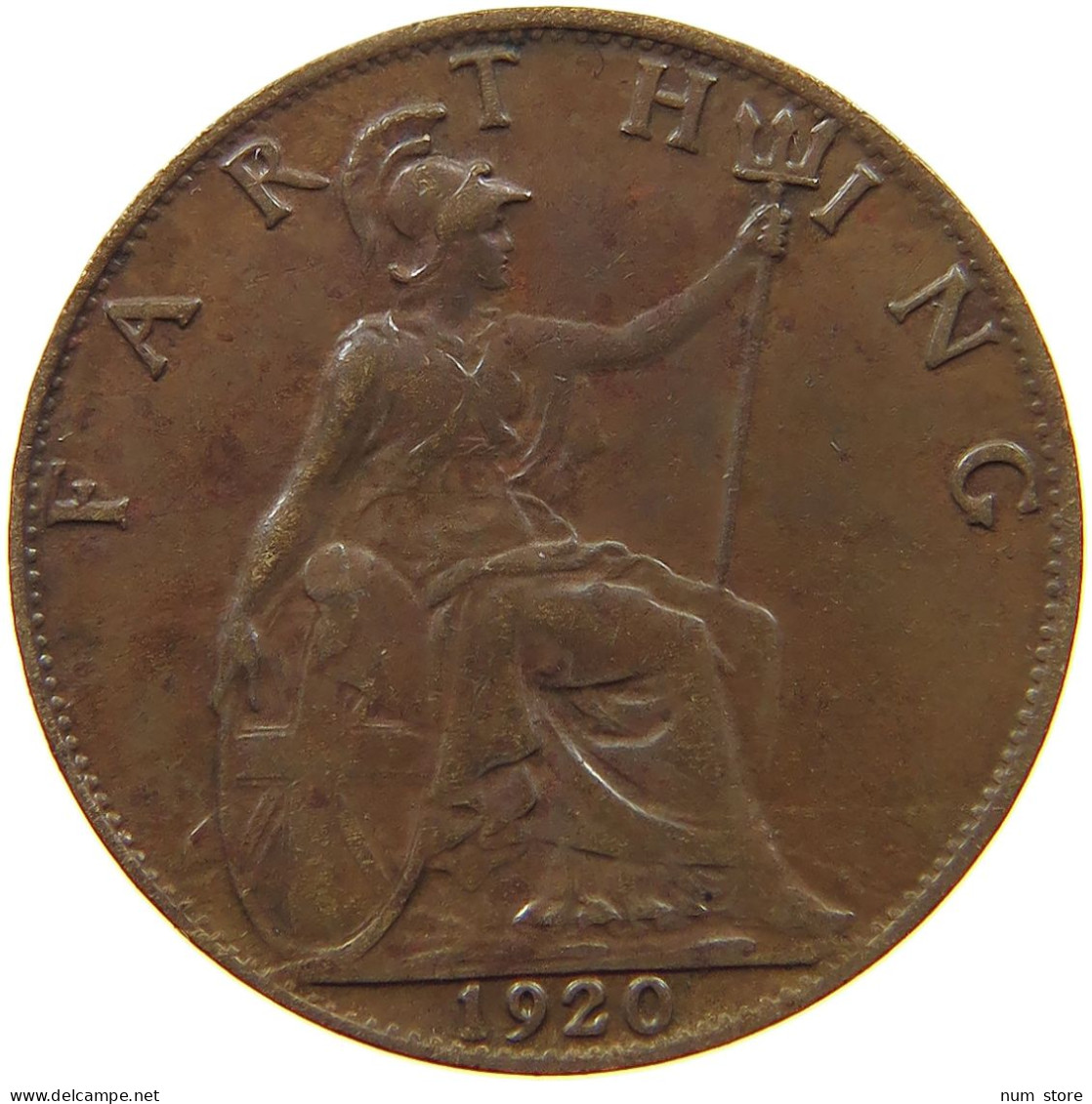 GREAT BRITAIN FARTHING 1920 George V. (1910-1936) #a093 0503 - B. 1 Farthing