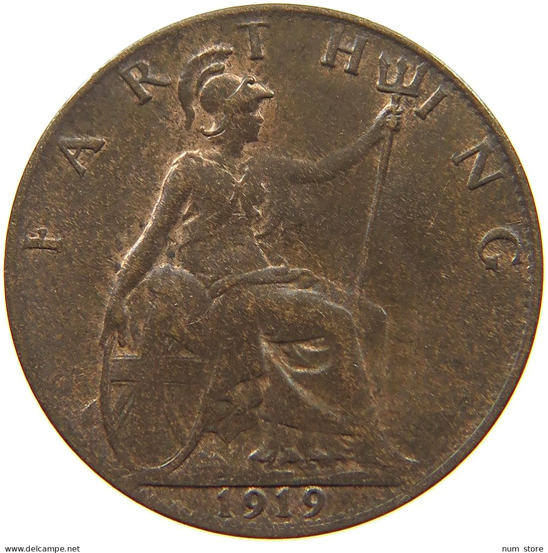 GREAT BRITAIN FARTHING 1919 George V. (1910-1936) #c022 0477 - B. 1 Farthing