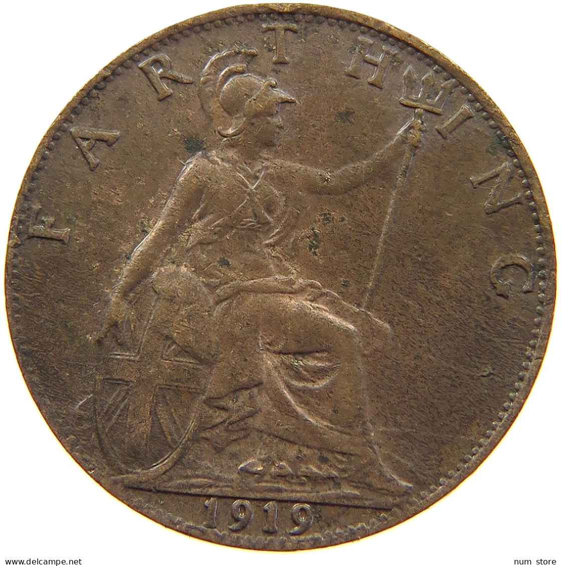 GREAT BRITAIN FARTHING 1919 George V. (1910-1936) #a012 0015 - B. 1 Farthing