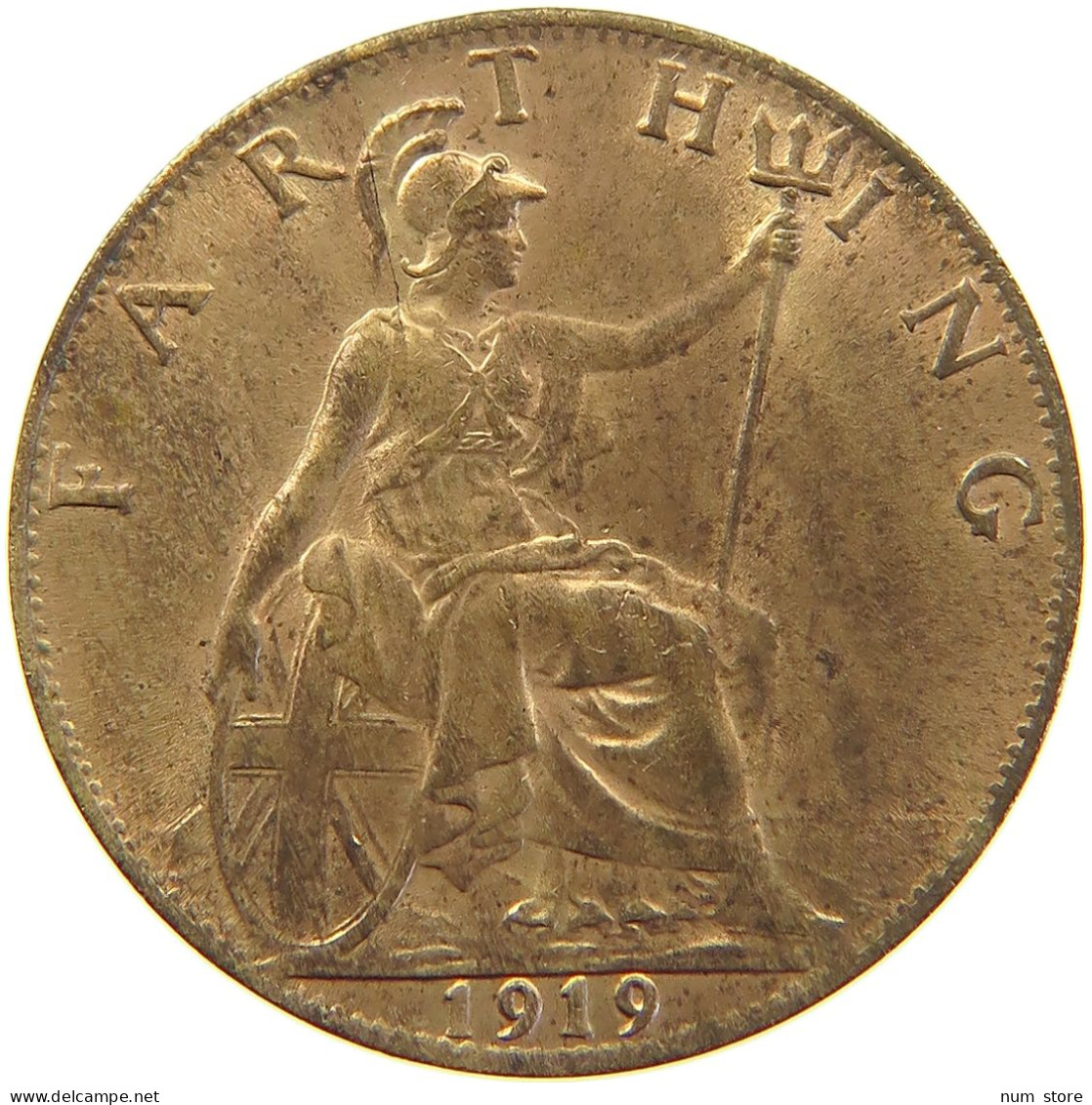 GREAT BRITAIN FARTHING 1919 George V. (1910-1936) #c063 0285 - B. 1 Farthing