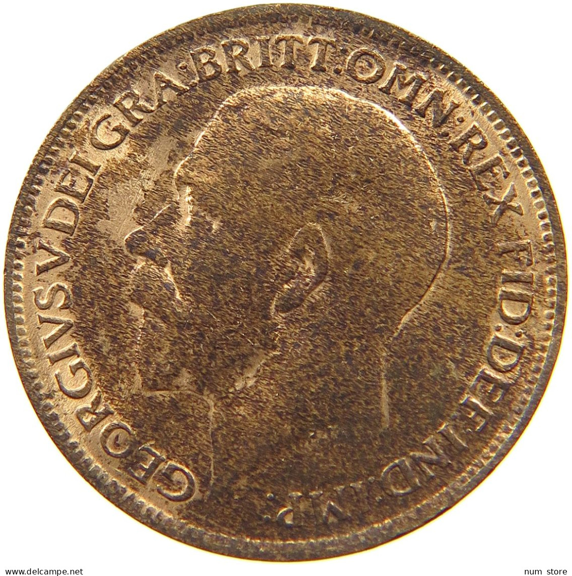 GREAT BRITAIN FARTHING 1918 George V. (1910-1936) #t058 0567 - B. 1 Farthing