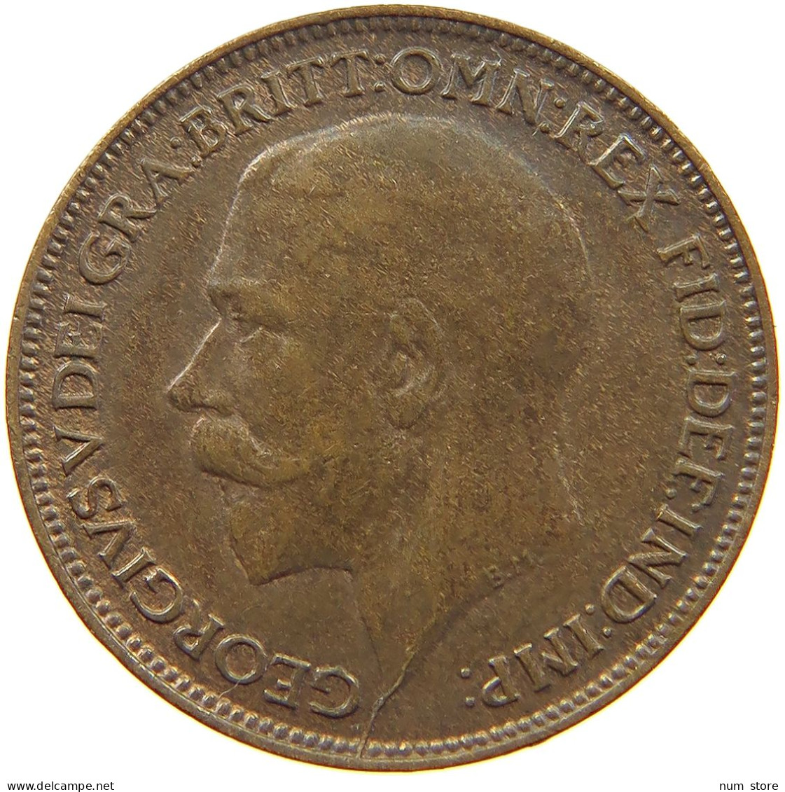 GREAT BRITAIN FARTHING 1918 George V. (1910-1936) #a011 1015 - B. 1 Farthing