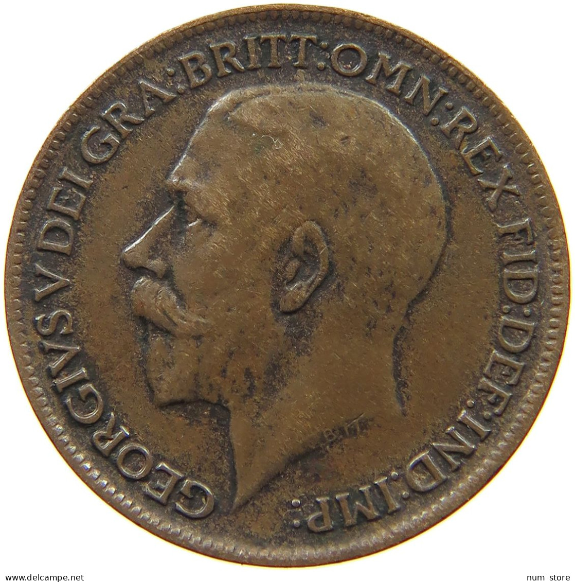 GREAT BRITAIN FARTHING 1913 George V. (1910-1936) #a093 0487 - B. 1 Farthing