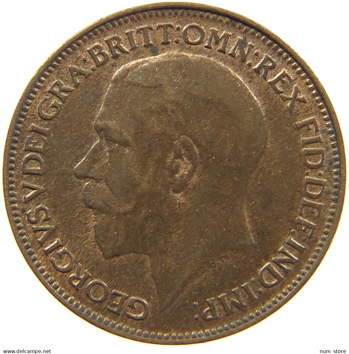 GREAT BRITAIN FARTHING 1918 George V. (1910-1936) #c063 0063 - B. 1 Farthing