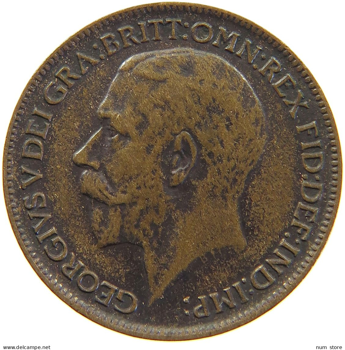 GREAT BRITAIN FARTHING 1913 George V. (1910-1936) #c064 0109 - B. 1 Farthing