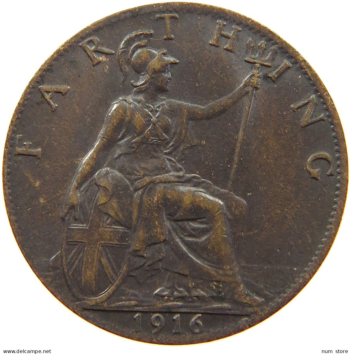 GREAT BRITAIN FARTHING 1916 George V. (1910-1936) #a011 1035 - B. 1 Farthing