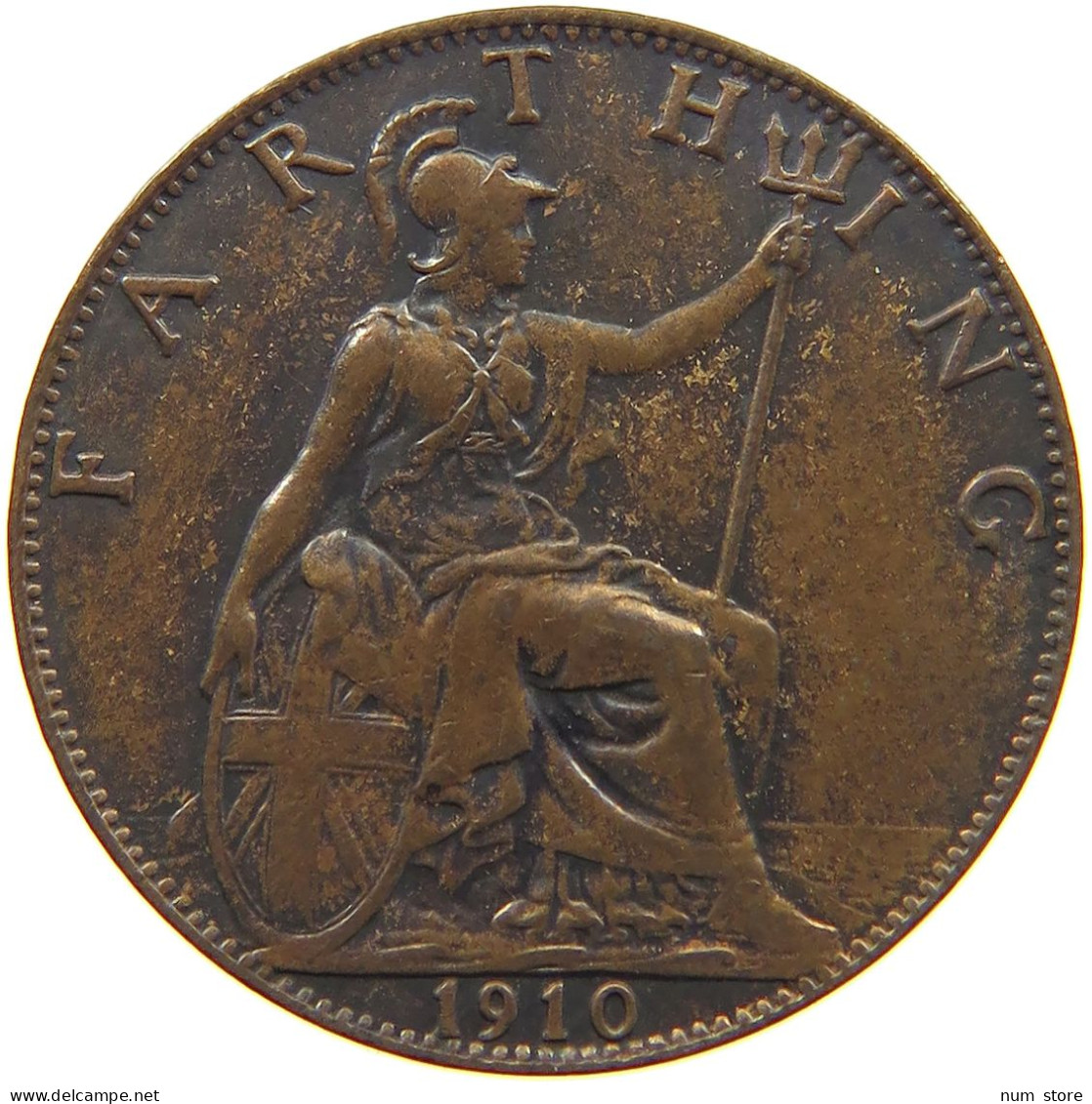 GREAT BRITAIN FARTHING 1910 George V. (1910-1936) #c006 0195 - B. 1 Farthing