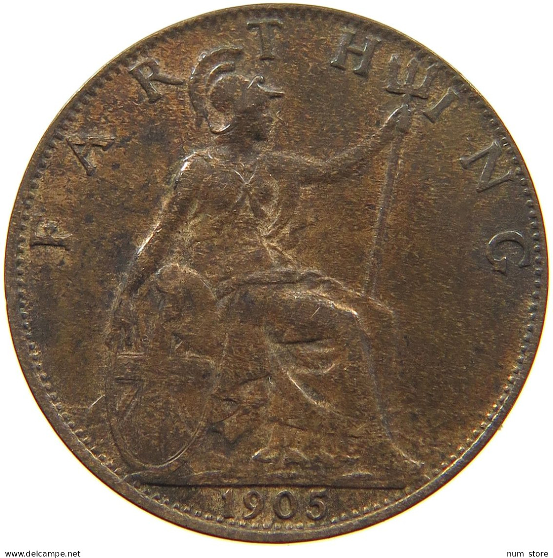 GREAT BRITAIN FARTHING 1905 Edward VII., 1901 - 1910 #t117 1121 - B. 1 Farthing