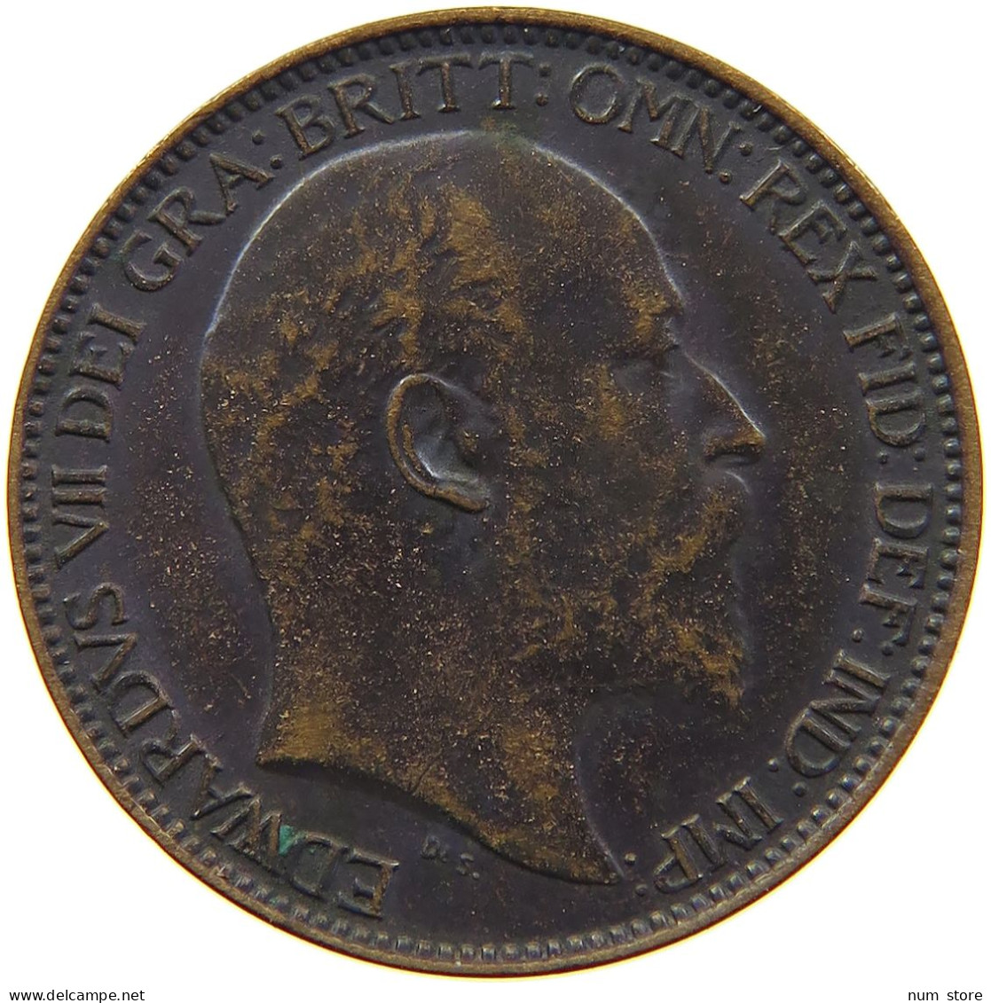 GREAT BRITAIN FARTHING 1908 Edward VII., 1901 - 1910 #c062 0089 - B. 1 Farthing