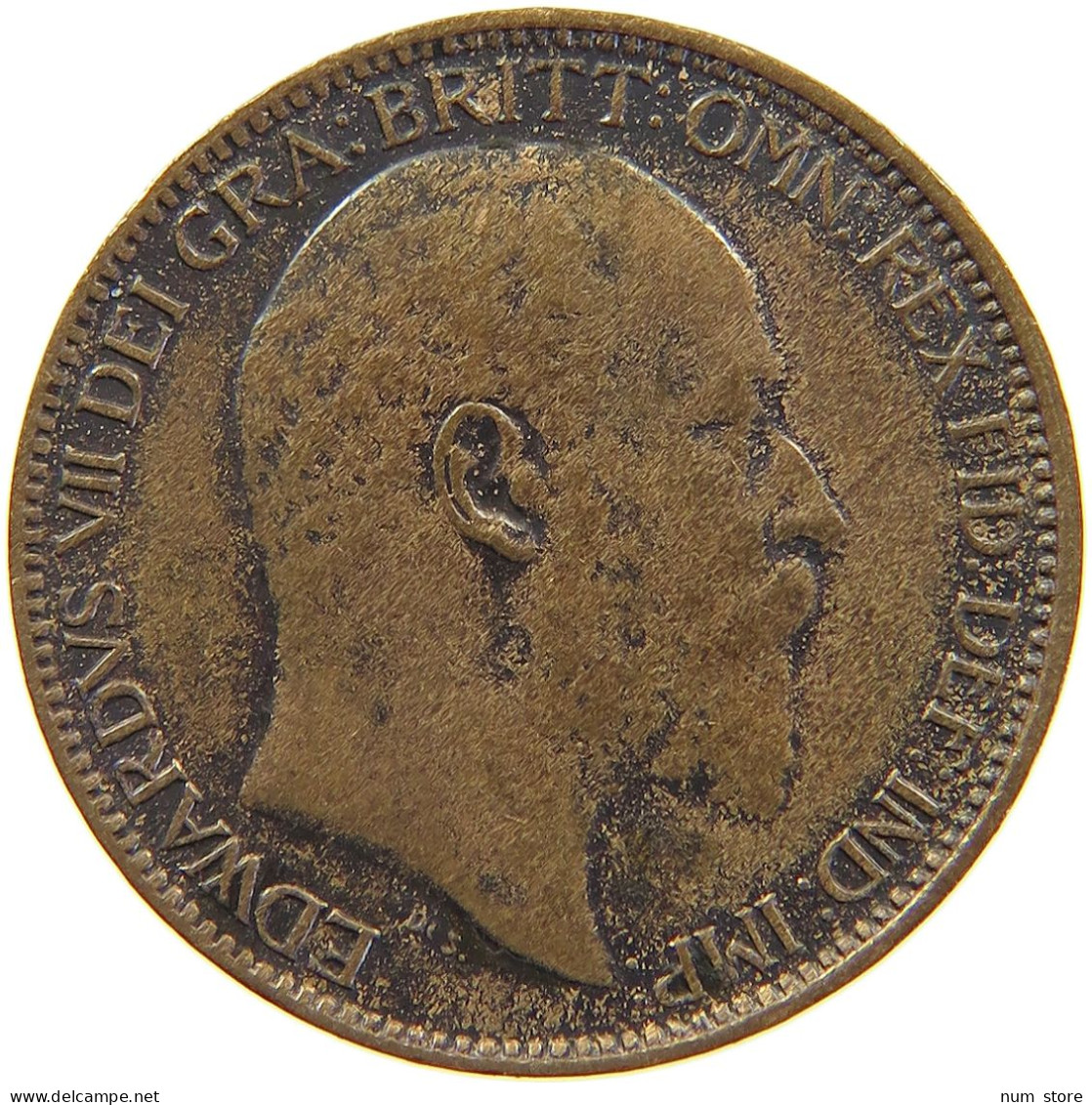 GREAT BRITAIN FARTHING 1909 Edward VII., 1901 - 1910 #c063 0273 - B. 1 Farthing