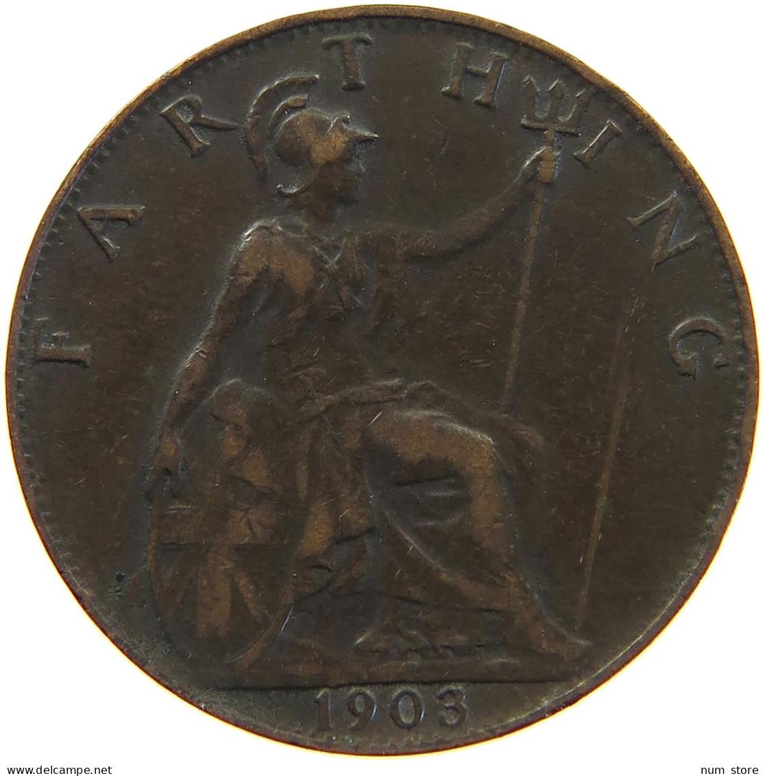 GREAT BRITAIN FARTHING 1903 Edward VII., 1901 - 1910 #c050 0333 - B. 1 Farthing