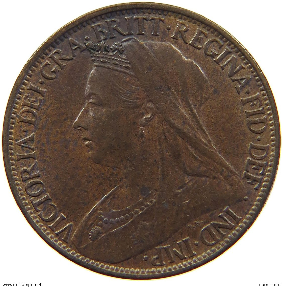 GREAT BRITAIN FARTHING 1901 Victoria 1837-1901 #s012 0331 - B. 1 Farthing