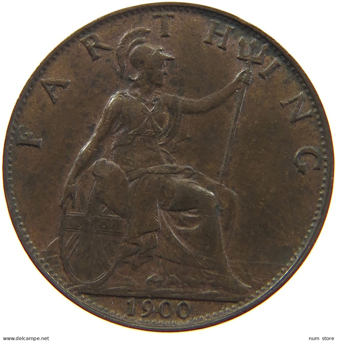 GREAT BRITAIN FARTHING 1900 Victoria 1837-1901 #a011 1003 - B. 1 Farthing