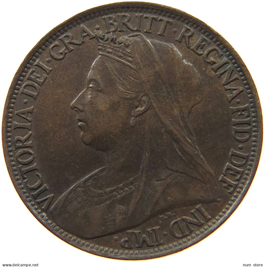 GREAT BRITAIN FARTHING 1897 Victoria 1837-1901 #t058 0565 - B. 1 Farthing