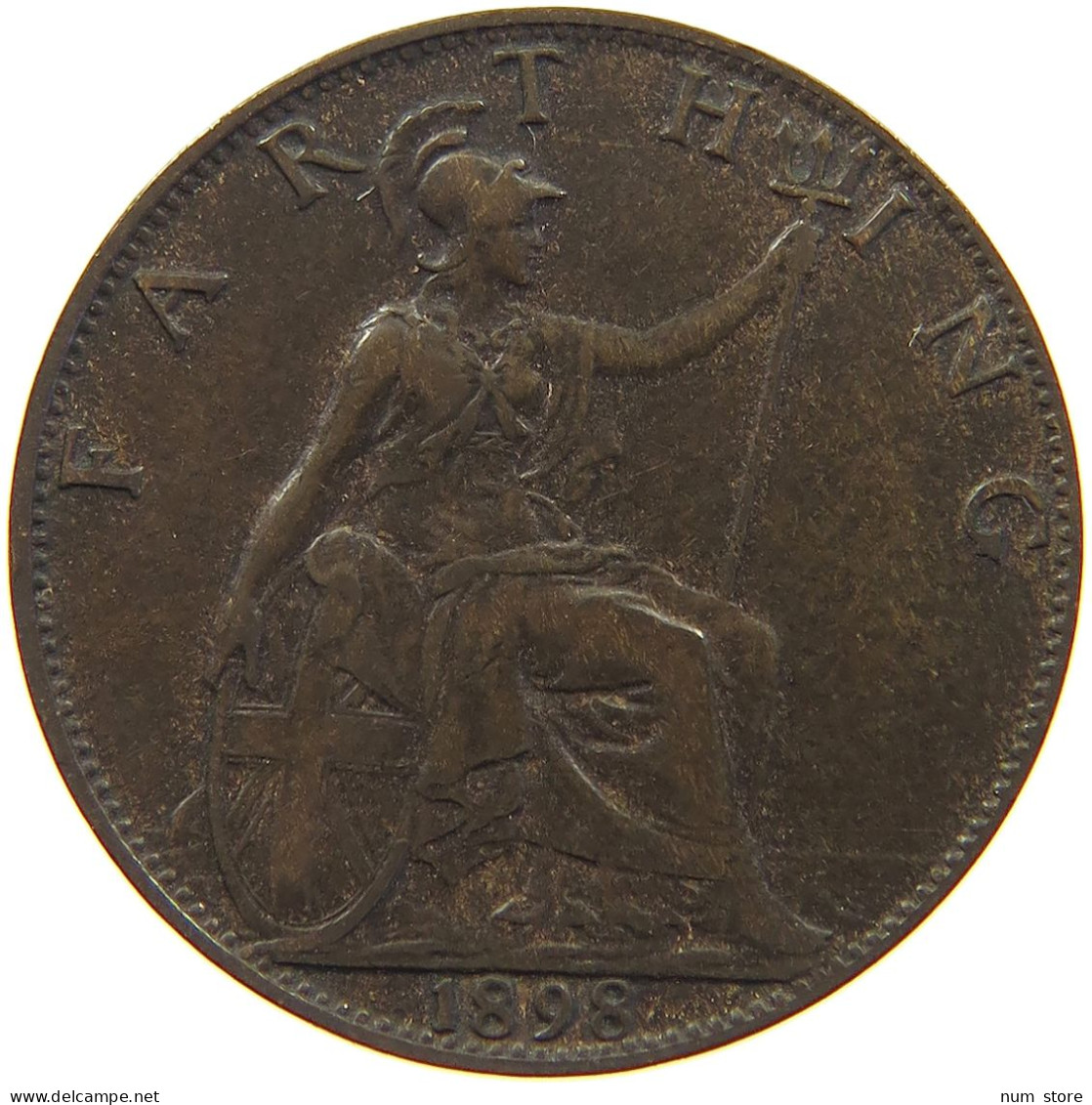 GREAT BRITAIN FARTHING 1898 Victoria 1837-1901 #c016 0443 - B. 1 Farthing