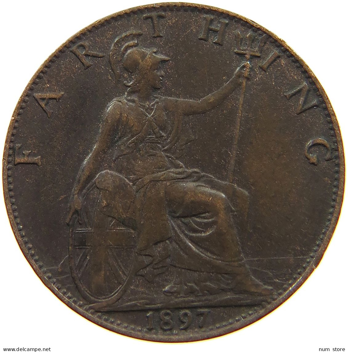 GREAT BRITAIN FARTHING 1897 Victoria 1837-1901 #a011 0915 - B. 1 Farthing