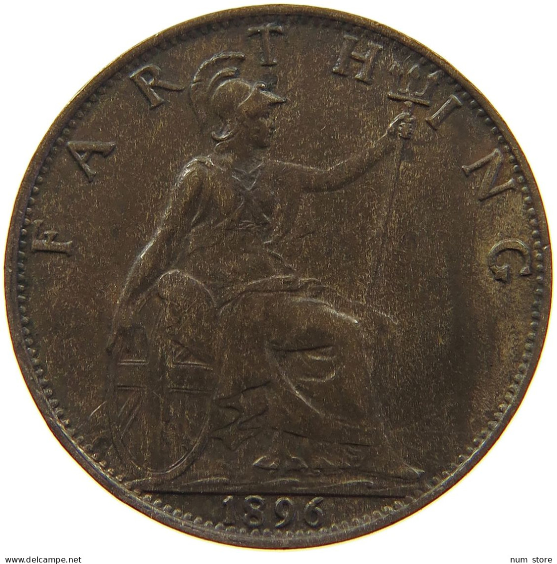 GREAT BRITAIN FARTHING 1896 Victoria 1837-1901 #c062 0083 - B. 1 Farthing