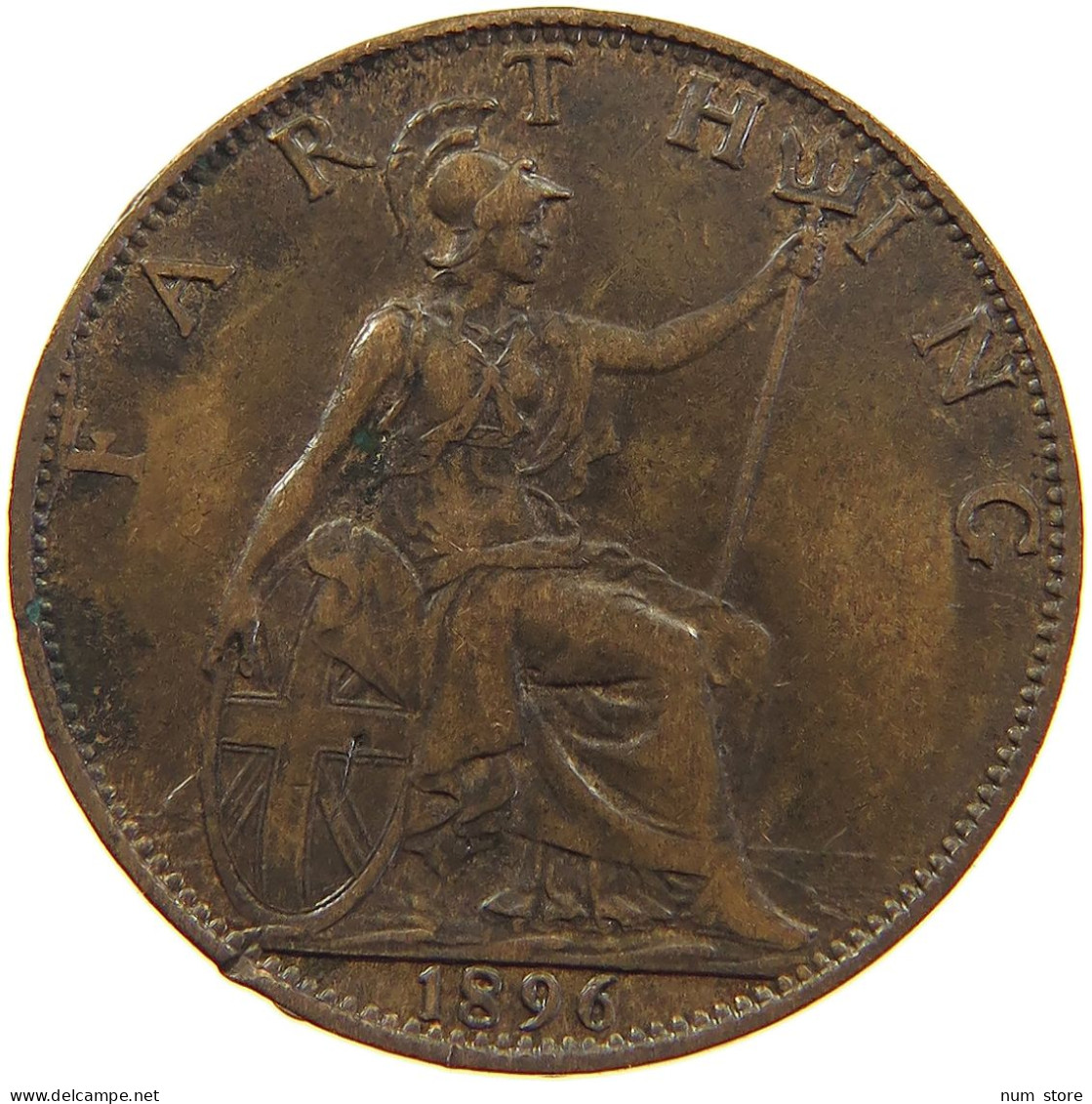 GREAT BRITAIN FARTHING 1896 Victoria 1837-1901 #a011 0997 - B. 1 Farthing