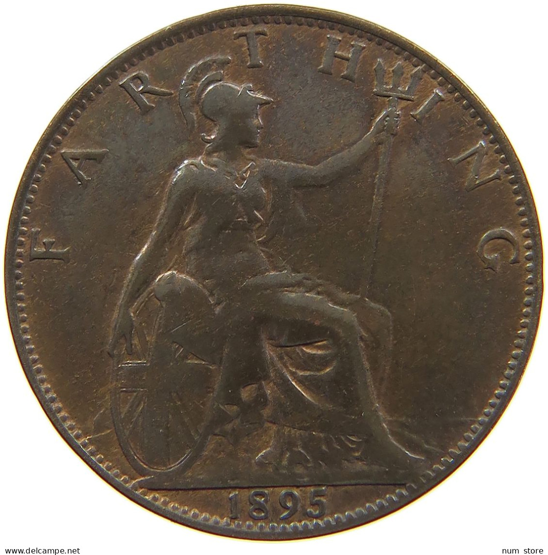GREAT BRITAIN FARTHING 1895 Victoria 1837-1901 #a085 0625 - B. 1 Farthing