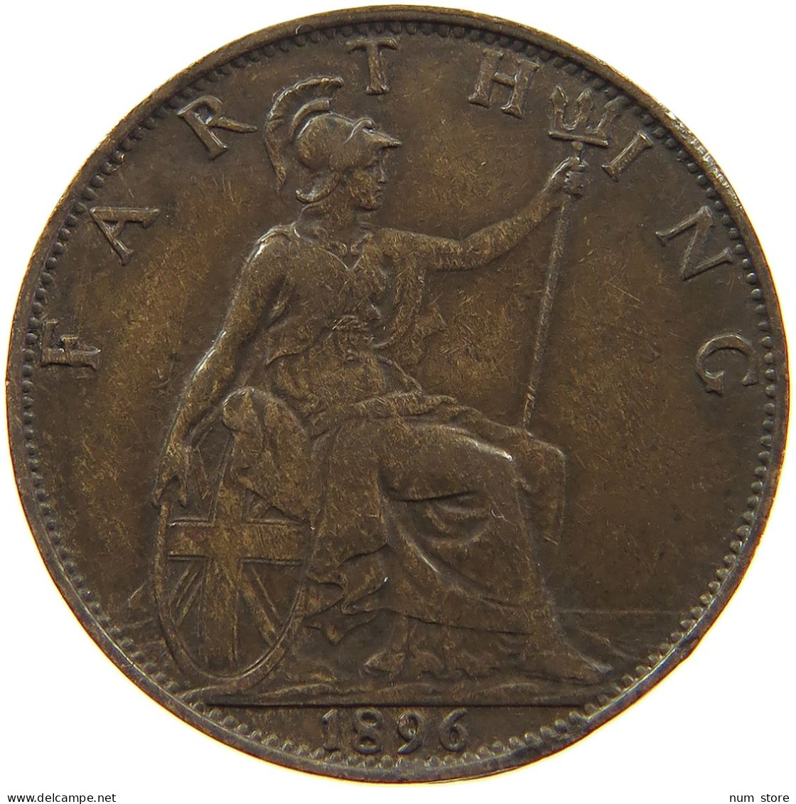 GREAT BRITAIN FARTHING 1896 Victoria 1837-1901 #a011 0889 - B. 1 Farthing