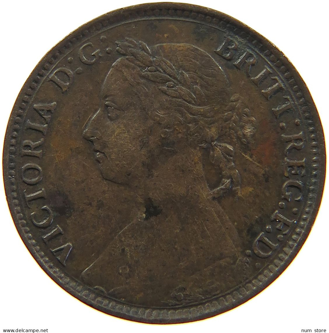 GREAT BRITAIN FARTHING 1894 Victoria 1837-1901 #s010 0153 - B. 1 Farthing