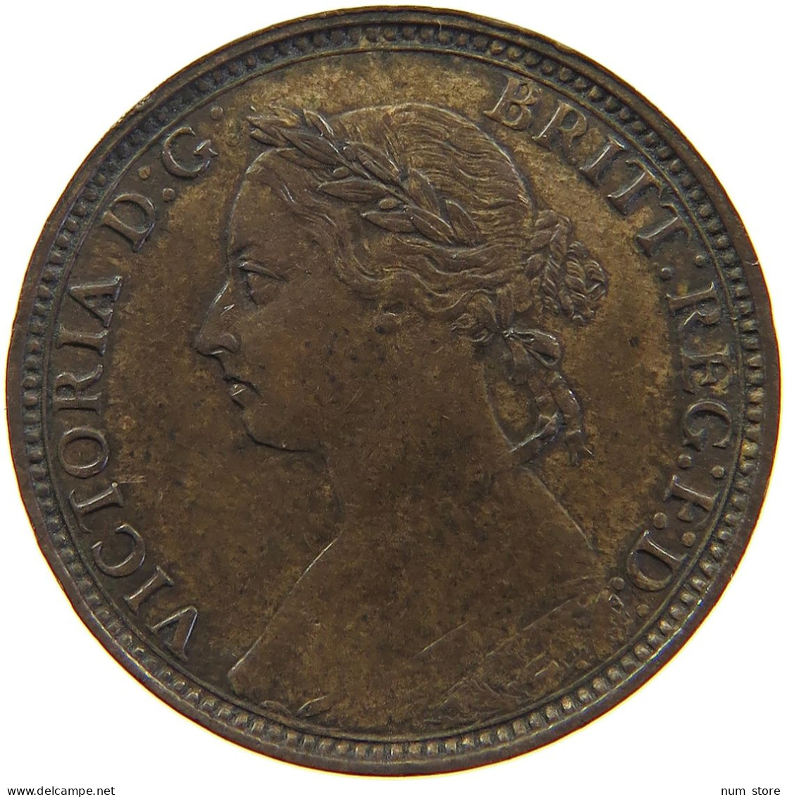 GREAT BRITAIN FARTHING 1893 Victoria 1837-1901 #s010 0119 - B. 1 Farthing