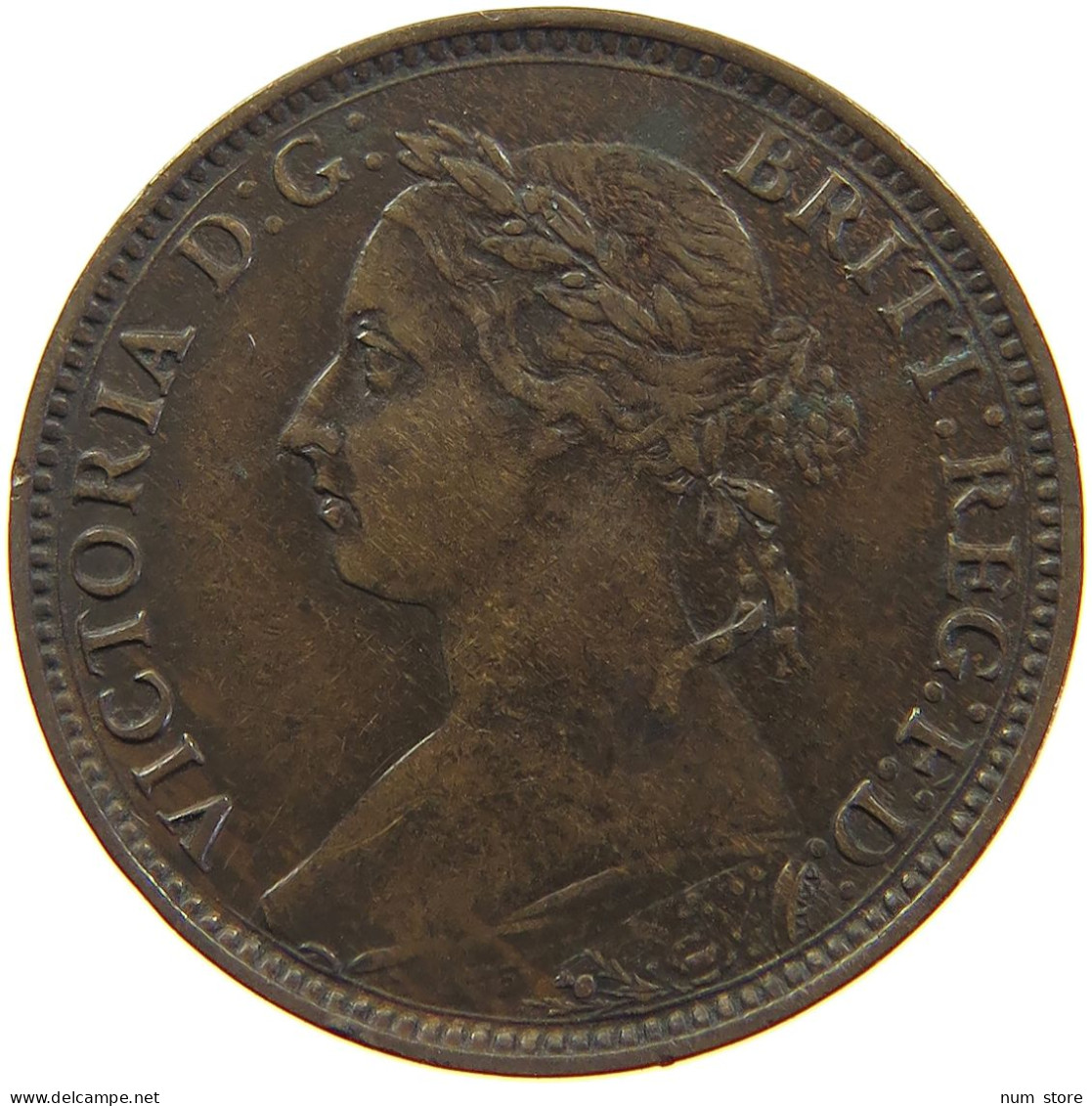 GREAT BRITAIN FARTHING 1893 Victoria 1837-1901 #c063 0303 - B. 1 Farthing