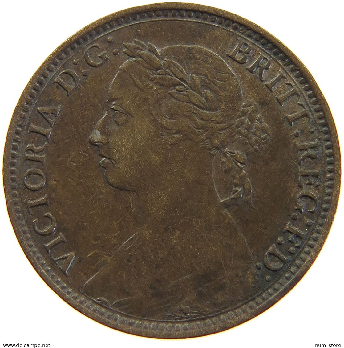 GREAT BRITAIN FARTHING 1893 Victoria 1837-1901 #c050 0377 - B. 1 Farthing