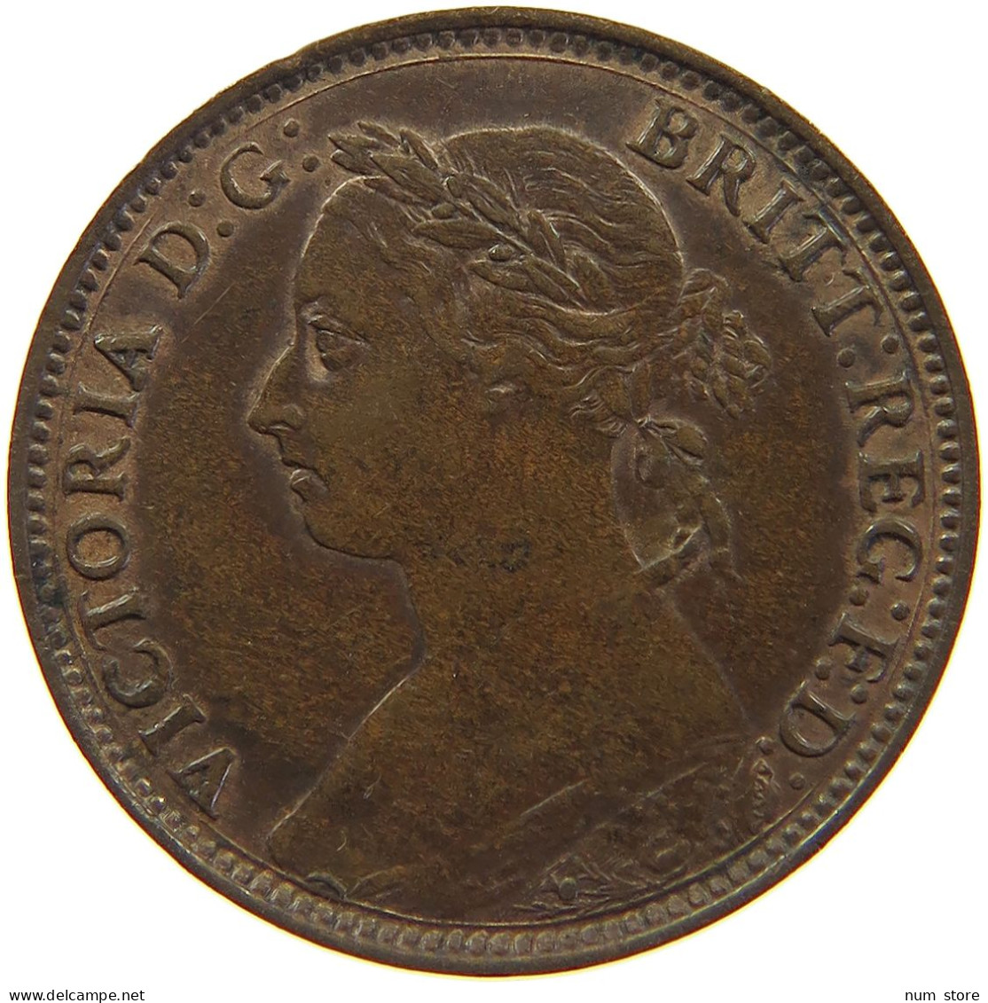 GREAT BRITAIN FARTHING 1893 Victoria 1837-1901 #s010 0139 - B. 1 Farthing