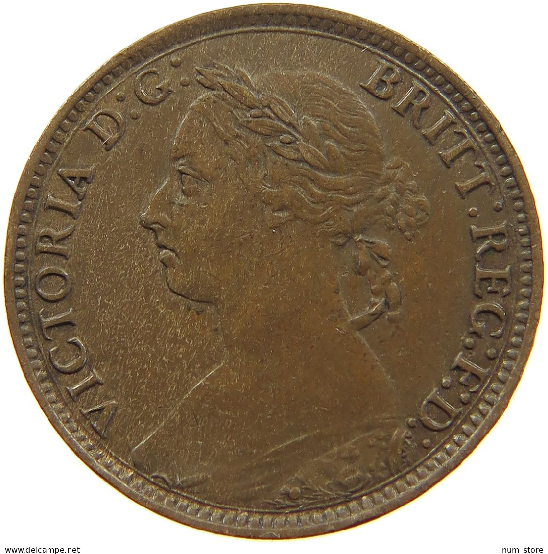 GREAT BRITAIN FARTHING 1893 Victoria 1837-1901 #a011 0795 - B. 1 Farthing