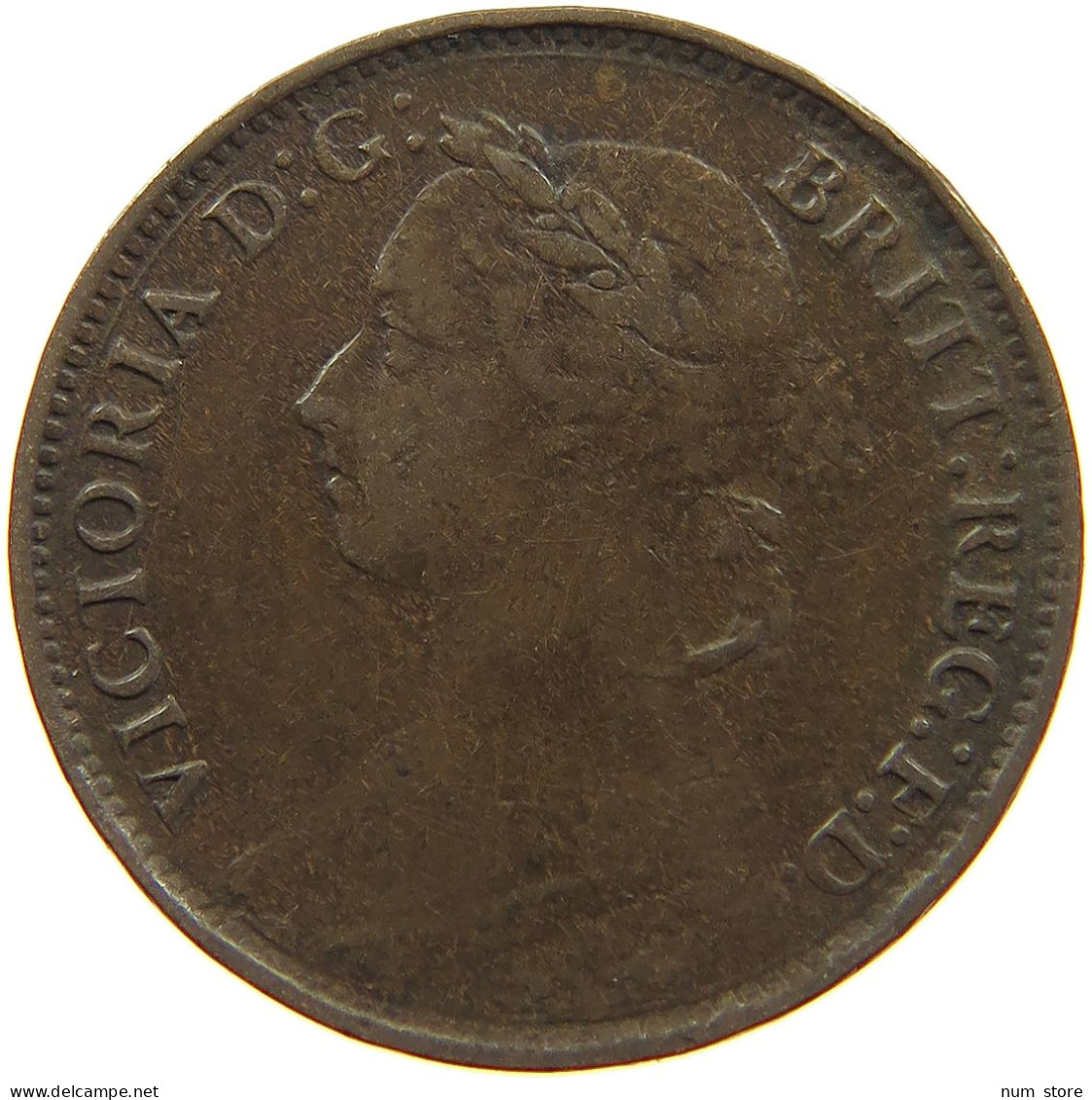 GREAT BRITAIN FARTHING 1893 Victoria 1837-1901 #a011 0801 - B. 1 Farthing