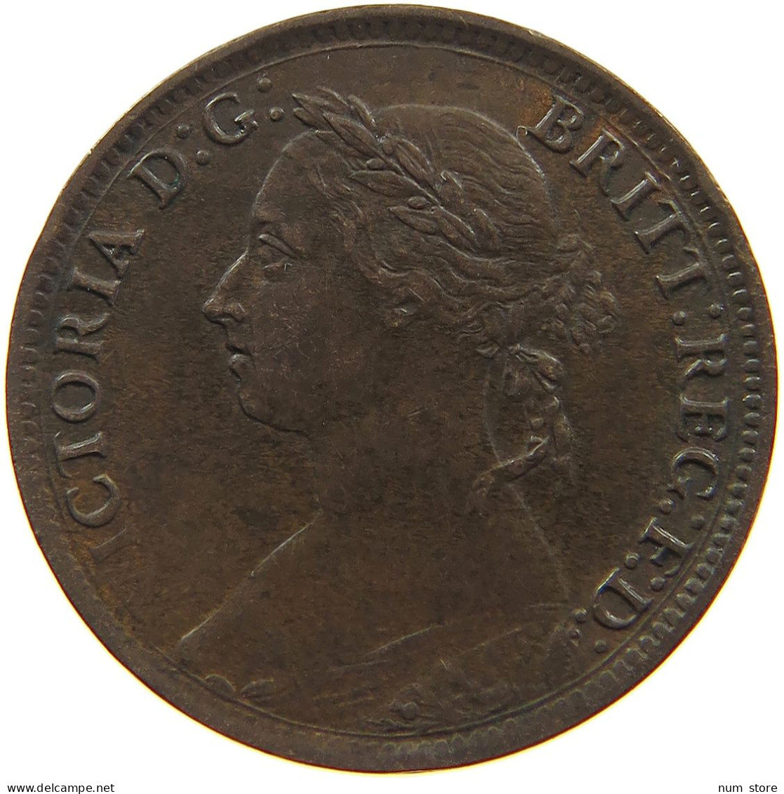 GREAT BRITAIN FARTHING 1891 Victoria 1837-1901 #t158 0131 - B. 1 Farthing