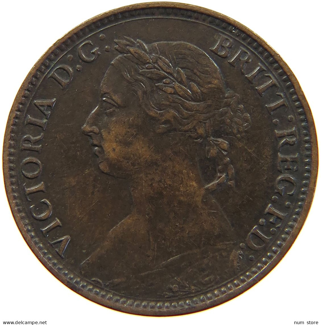 GREAT BRITAIN FARTHING 1891 Victoria 1837-1901 #s010 0133 - B. 1 Farthing