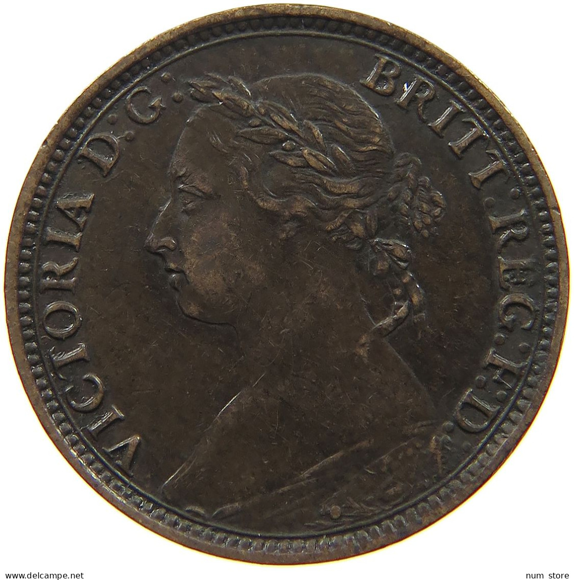 GREAT BRITAIN FARTHING 1891 Victoria 1837-1901 #c083 0377 - B. 1 Farthing
