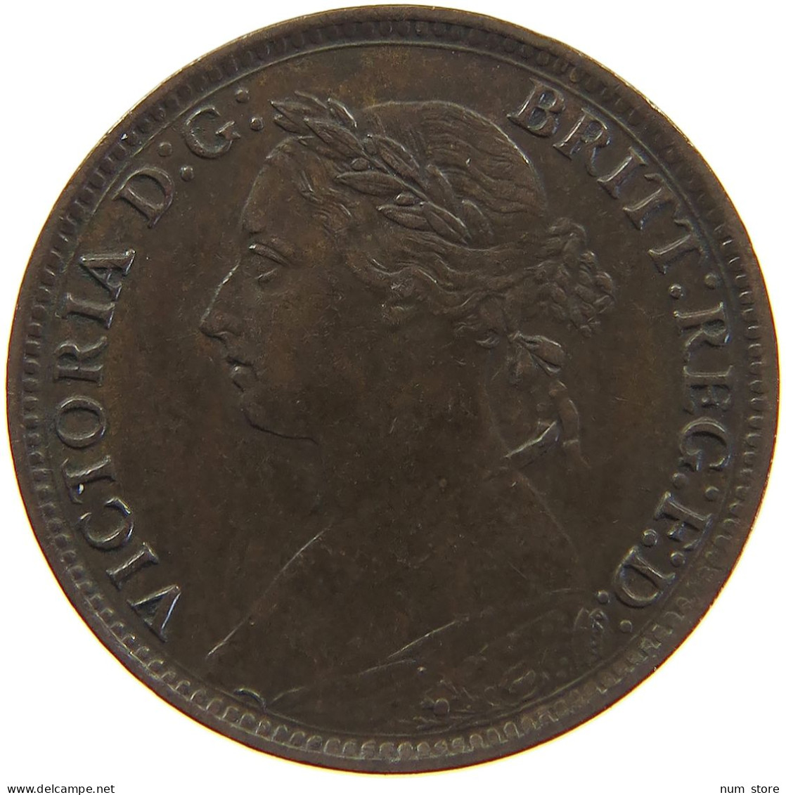 GREAT BRITAIN FARTHING 1891 Victoria 1837-1901 #c064 0103 - B. 1 Farthing