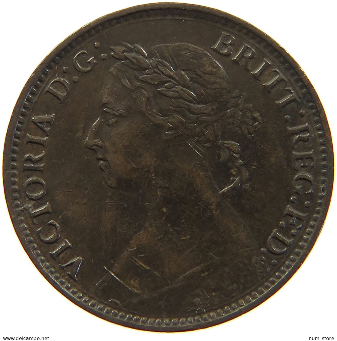 GREAT BRITAIN FARTHING 1891 Victoria 1837-1901 #s010 0183 - B. 1 Farthing