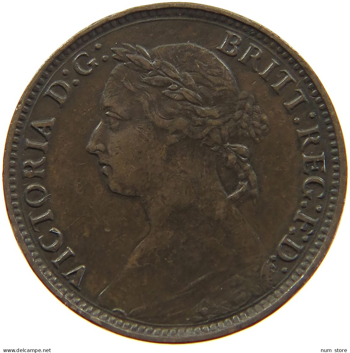 GREAT BRITAIN FARTHING 1891 Victoria 1837-1901 #a011 0829 - B. 1 Farthing