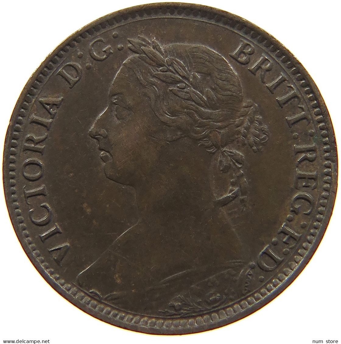 GREAT BRITAIN FARTHING 1891 Victoria 1837-1901 #c082 0171 - B. 1 Farthing