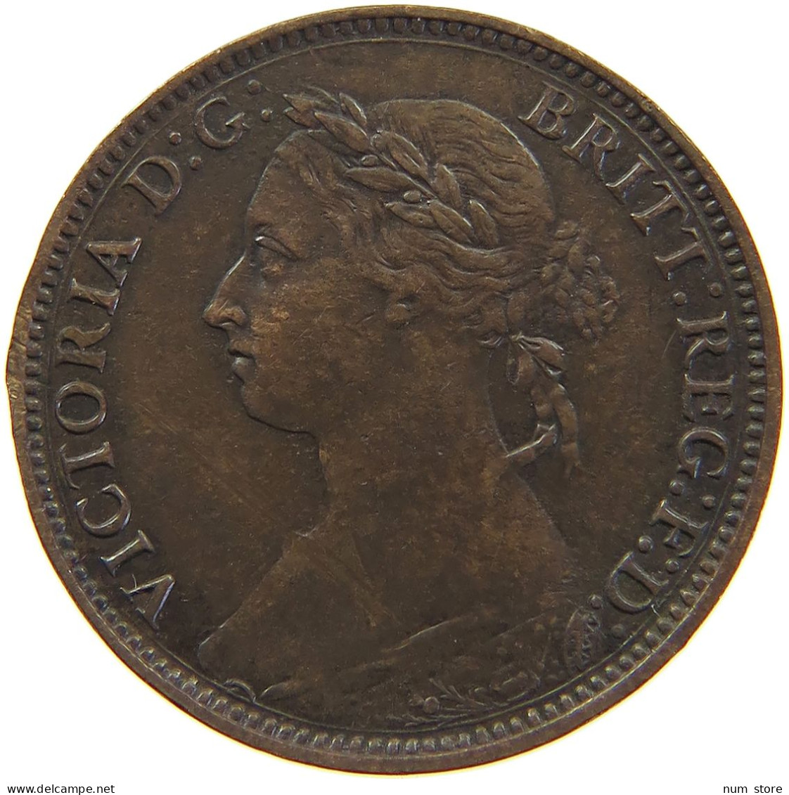 GREAT BRITAIN FARTHING 1890 Victoria 1837-1901 #c063 0097 - B. 1 Farthing