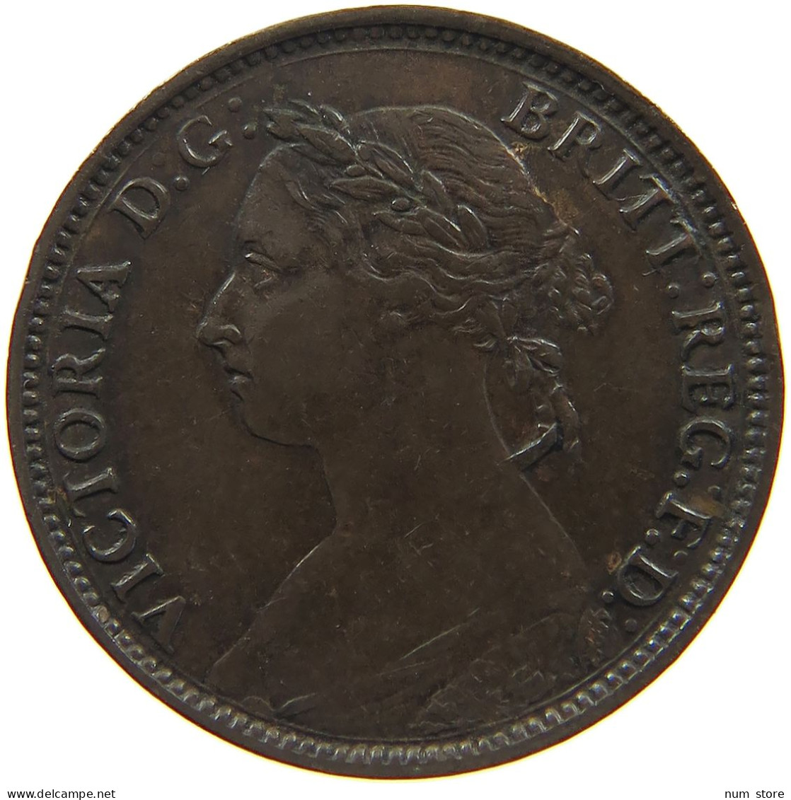 GREAT BRITAIN FARTHING 1891 Victoria 1837-1901 #c019 0261 - B. 1 Farthing