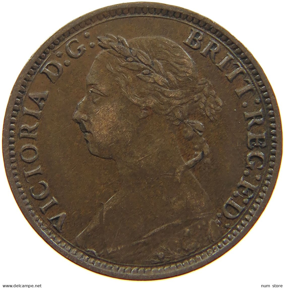 GREAT BRITAIN FARTHING 1886 Victoria 1837-1901 #t158 0137 - B. 1 Farthing