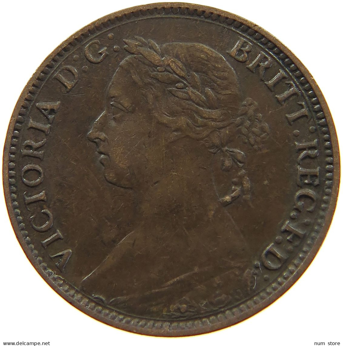 GREAT BRITAIN FARTHING 1887 Victoria 1837-1901 #a011 0845 - B. 1 Farthing