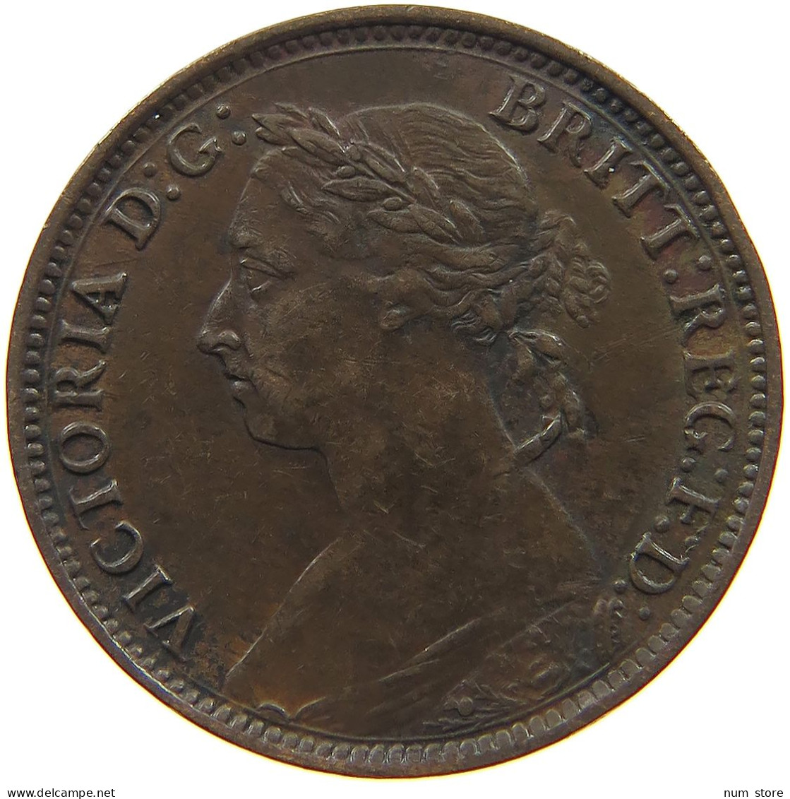 GREAT BRITAIN FARTHING 1886 Victoria 1837-1901 #c083 0379 - B. 1 Farthing