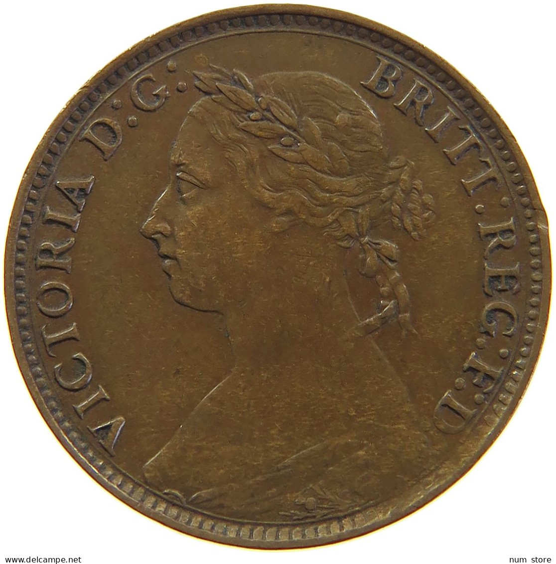 GREAT BRITAIN FARTHING 1886 Victoria 1837-1901 #c064 0097 - B. 1 Farthing