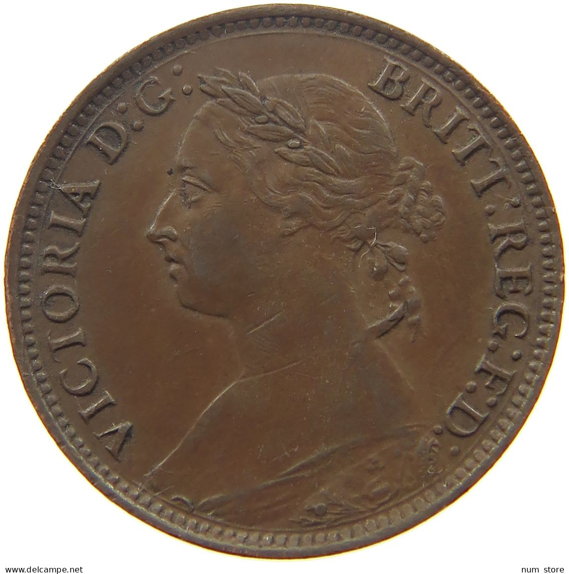 GREAT BRITAIN FARTHING 1886 Victoria 1837-1901 #s052 0013 - B. 1 Farthing
